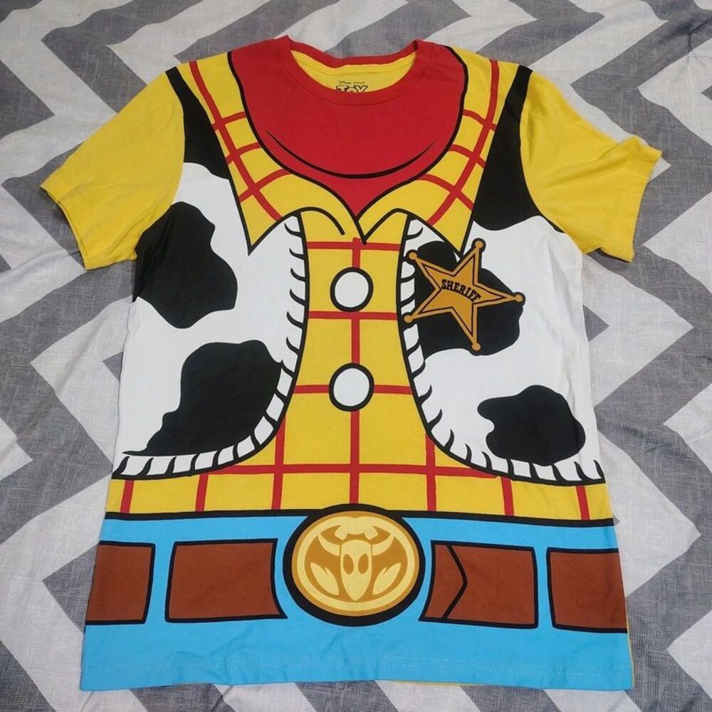 Men's Disney Pixar Toy Story Woody Costume Cosplay T-Shirt Size M
